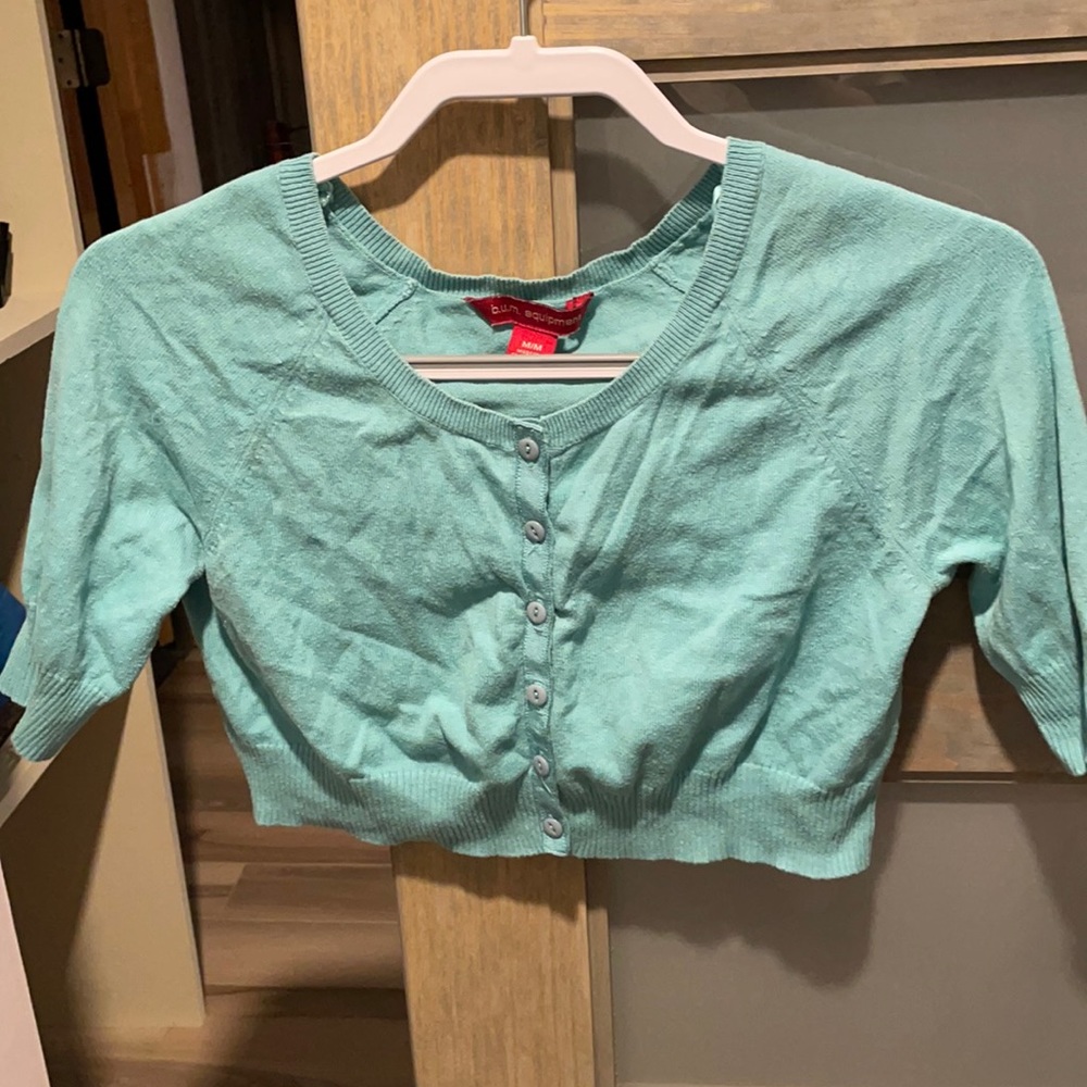Vintage cropped cardigan sweater 1/2 sleeves